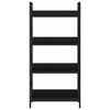 vidaXL 4段 ブックシェルフ ブラック 60x27.6x124.5cm エンジニアリングウッド