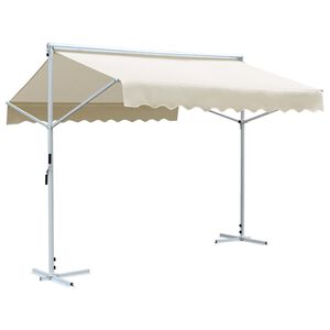 vidaXL 自立型オーニング 3x3 m クリーム