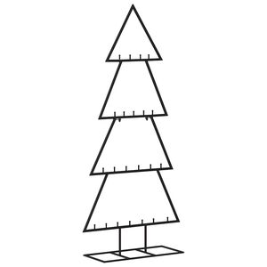 vidaXL 金属製クリスマスツリー デコレーション用 ブラック 125cm