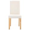vidaXL ダイニングチェア 2点 クリーム 合成皮革製