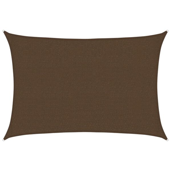 vidaXL サンシェードセイル 160g/m&sup2; ブラウン 2.5x3.5m 高密度ポリエチレン