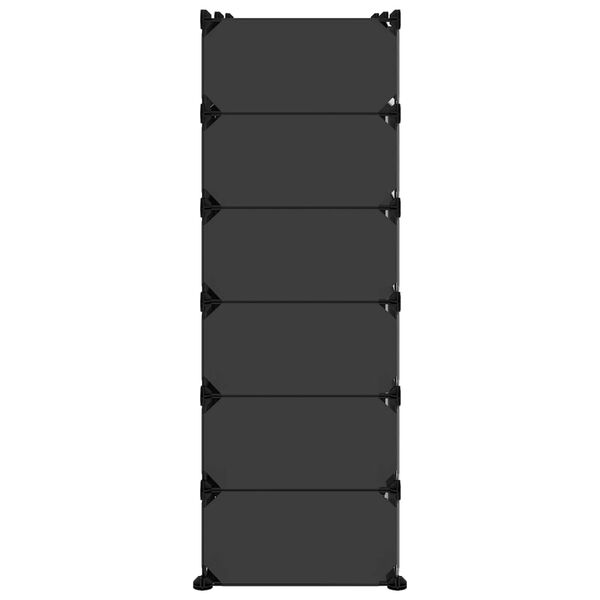 vidaXL シューズラック ブラック 94.5x36.5x106cm PP