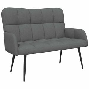 vidaXL 2人掛けソファ ダークグレー 115 x 61 x 87 cm ファブリック