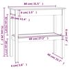 vidaXL コンソールテーブル ホワイト 80x40x75 cm 無垢材 パイン材