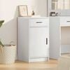 vidaXL サイドボード 引き出し付き ホワイト 40 x 40.5 x 75 cm エンジニアリングウッド