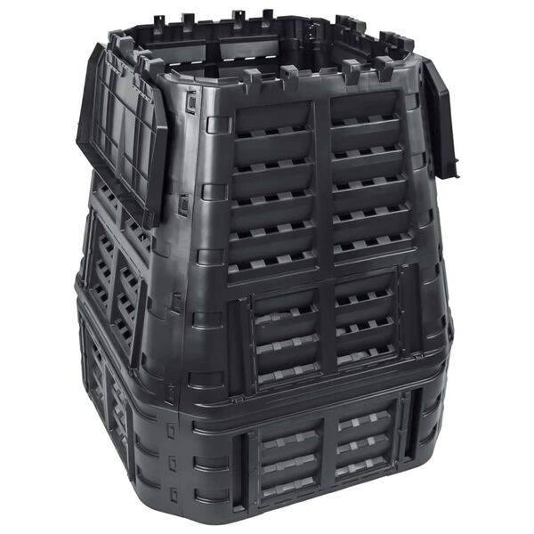 vidaXL ガーデン堆肥箱 ブラック 93.3x93.3x113cm 740L