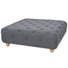 vidaXL 厚手クッション 布製 80x80x30cm ダークグレー