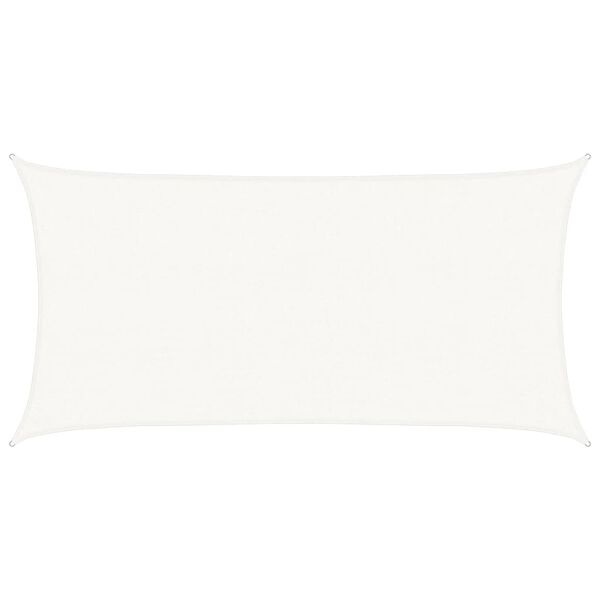 vidaXL サンシェードセイル 160g/m&sup2; ホワイト 2x3.5m 高密度ポリエチレン