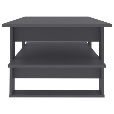 vidaXL コーヒーテーブル 灰色 110x55x42cm パーティクルボード