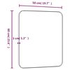 vidaXL 壁面取り付け式ミラー ブラック 50x60 cm 長方形