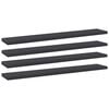 vidaXL 本棚ボード 4点 グレー 60x10x1.5cm パーティクルボード