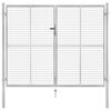 vidaXL ガーデンゲート 亜鉛メッキ鋼 306x200 cm シルバー
