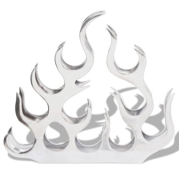 vidaXL ワインスタンド ボトル11本 シルバー アルミ製