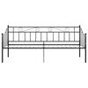 vidaXL ソファベッドフレーム ブラック 金属製 90x200cm
