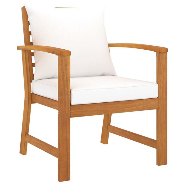 vidaXL ガーデンラウンジ5点セット クッション付き アカシア無垢材