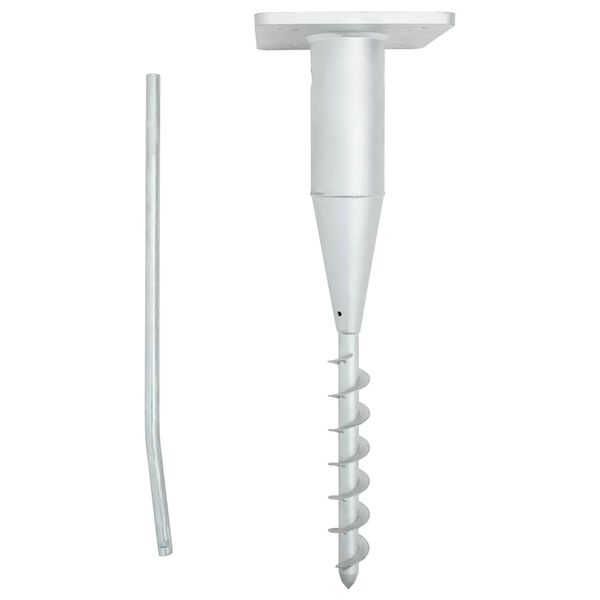 vidaXL 埋め込み式パラソルベース（支柱付き）16x16x52cm スチール製