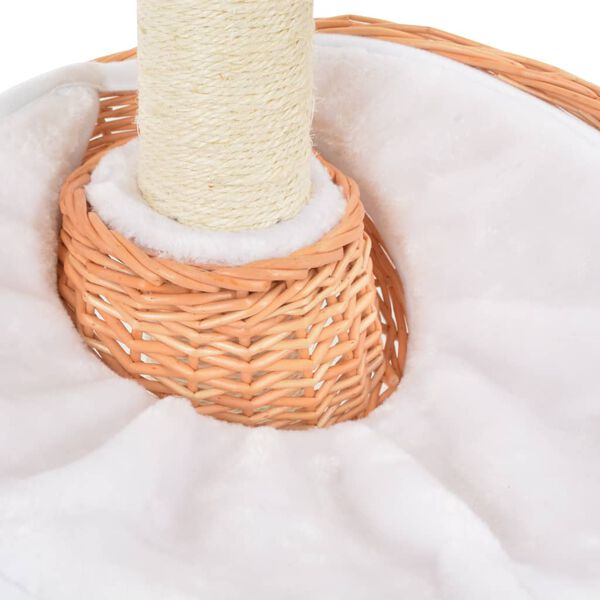 vidaXL キャットタワー サイザル麻製 爪とぎポール付き 天然ヤナギ材