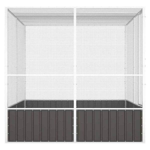 vidaXL バードケージ アントラシート 213.5x217.5x211.5 cm 亜鉛メッキ鋼