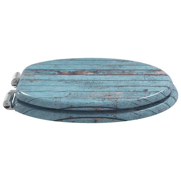 vidaXL トイレ便座2点セット ソフトクローズ式ふた付き MDF材 古材デザイン