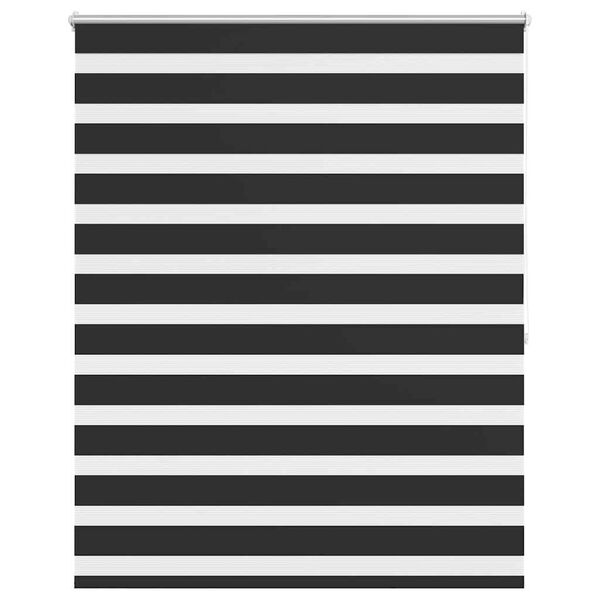 vidaXL ゼブラブラインド 140.9x175 cm 生地幅 136.7 cm ブラック