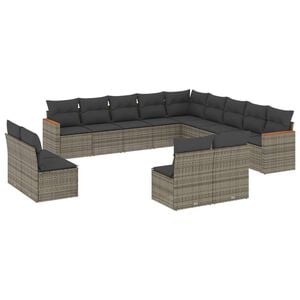 vidaXL Patio Sofa Set 13人掛け Grey
