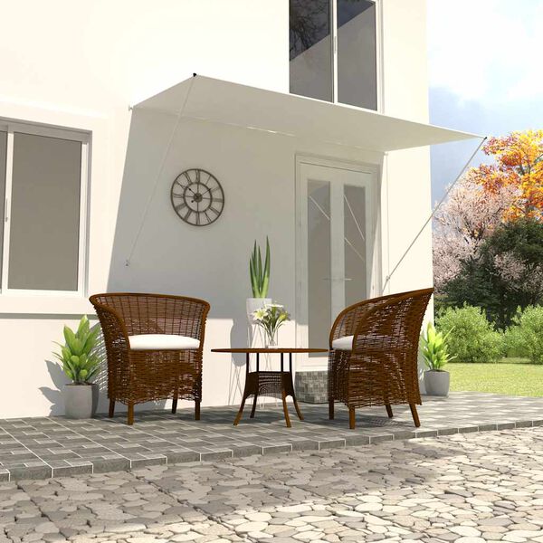 vidaXL 引き込み式オーニング 250x150cm クリーム