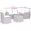 vidaXL ガーデンソファ6点セット クッション付き グレー ポリラタン製