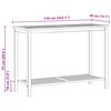 vidaXL ガーデンコンソールテーブル 110x40x75 cm アカシア無垢材