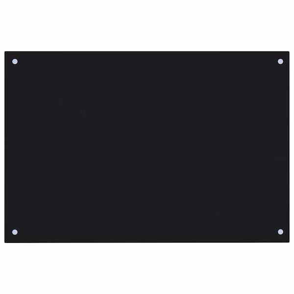 vidaXL キッチンスプラッシュバック 2 pcs ブラック 90 x 60 cm 強化ガラス