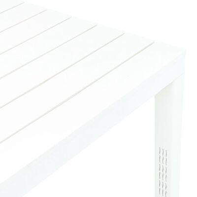vidaXL ガーデンテーブル 78x78x72 cm プラスチック製 ホワイト