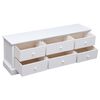 vidaXL ホールベンチ ホワイト 115x30x40cm 木製