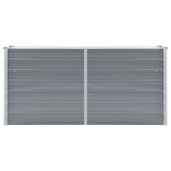 vidaXL ガーデンレイズドベッド 160x40x77cm 亜鉛メッキスチール グレー