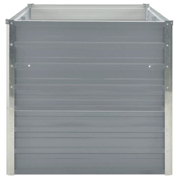 vidaXL レイズドガーデンプランター 160x80x77cm 亜鉛メッキ鋼製 グレー
