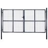vidaXL メッシュガーデンゲート 亜鉛メッキ鋼 300x200 cm グレー