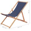 vidaXL 折りたたみ式ビーチチェア 生地＆木製フレーム ブルー