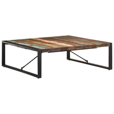vidaXL コーヒーテーブル 120x120x40cm 無垢の再生木材