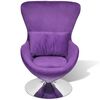vidaXL 回転エッグ型チェア クッション付き パープル ベルベット