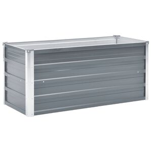 vidaXL ガーデンレイズドベッド 100x40x45cm 亜鉛メッキスチール グレー