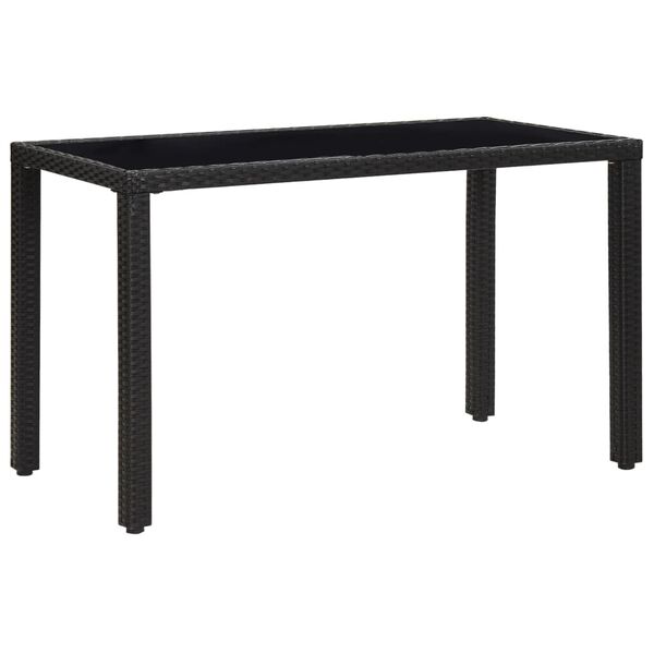 vidaXL 屋外ダイニング5点セット クッション付き ポリラタン製 ブラック