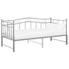 vidaXL 引き出し式ソファベッドフレーム グレー 金属製 90x200cm