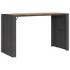 vidaXL ガーデンバーテーブル アカシア製天板 185x80x110 cm ポリラタン製 ブラック