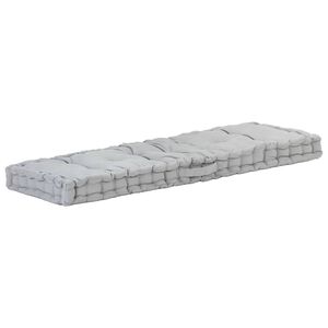 vidaXL パレットフロアクッション コットン 120x40x7 cm グレー