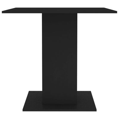 vidaXL ダイニングテーブル 黒色 80x80x75cm パーティクルボード
