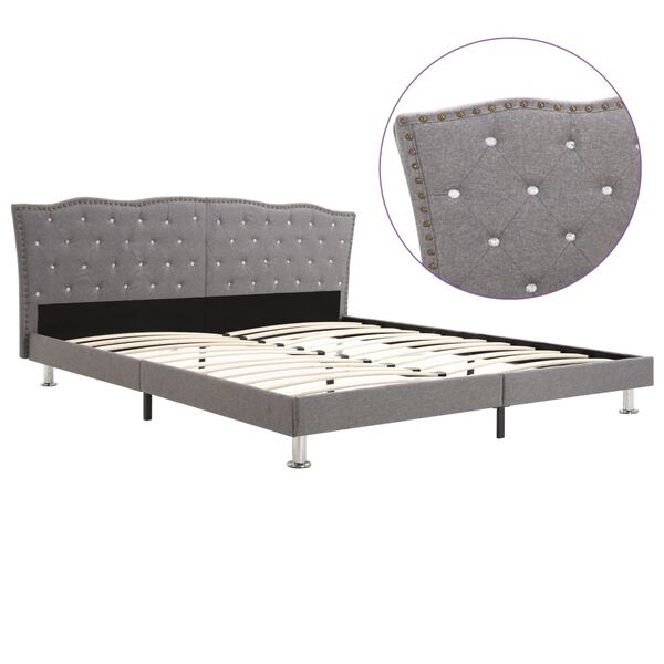 vidaXL ベッドフレーム ライトグレー 布製 180x200cm