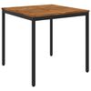 vidaXL ガーデンディナーテーブル ナチュラル＆ブラック 80 x 80.5 x 75 cm ソリッドアカシアウッド