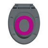 vidaXL 便座 ソフトクローズ機能付き グレー 楕円形