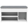 vidaXL シューベンチ ホワイト 82x32x45.5 cm エンジニアードウッド