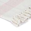vidaXL スローケット コットン製 ストライプ 125x150cm オールドピンク