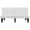 vidaXL 2人掛けソファ ホワイト 合成皮革製