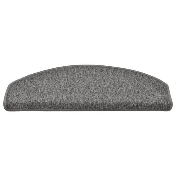 vidaXL 階段マット 15枚 65x24x4 cm ダークグレー 半円形 大